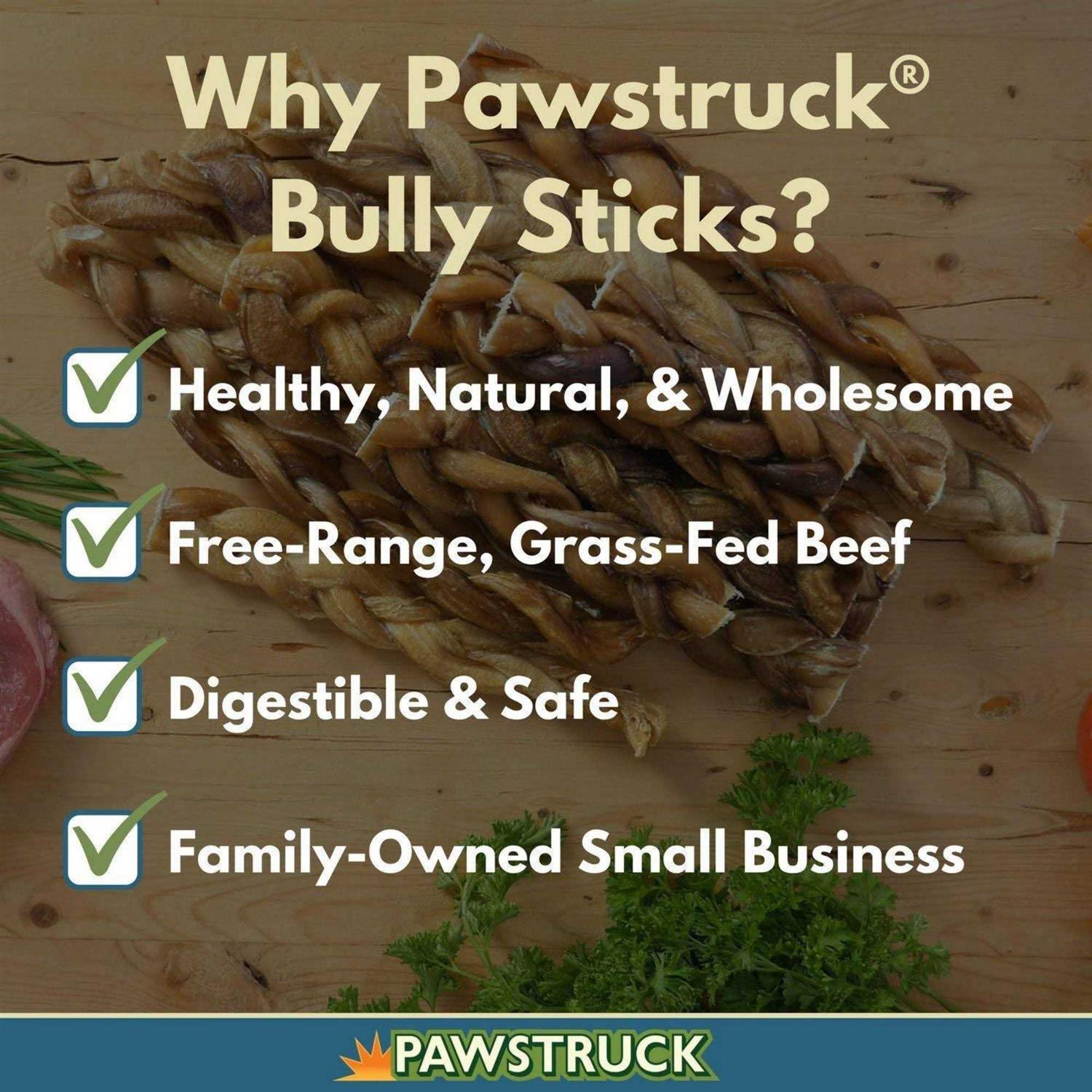 Pawstruck Braided Bully Sticks Dog Treats - Healthber