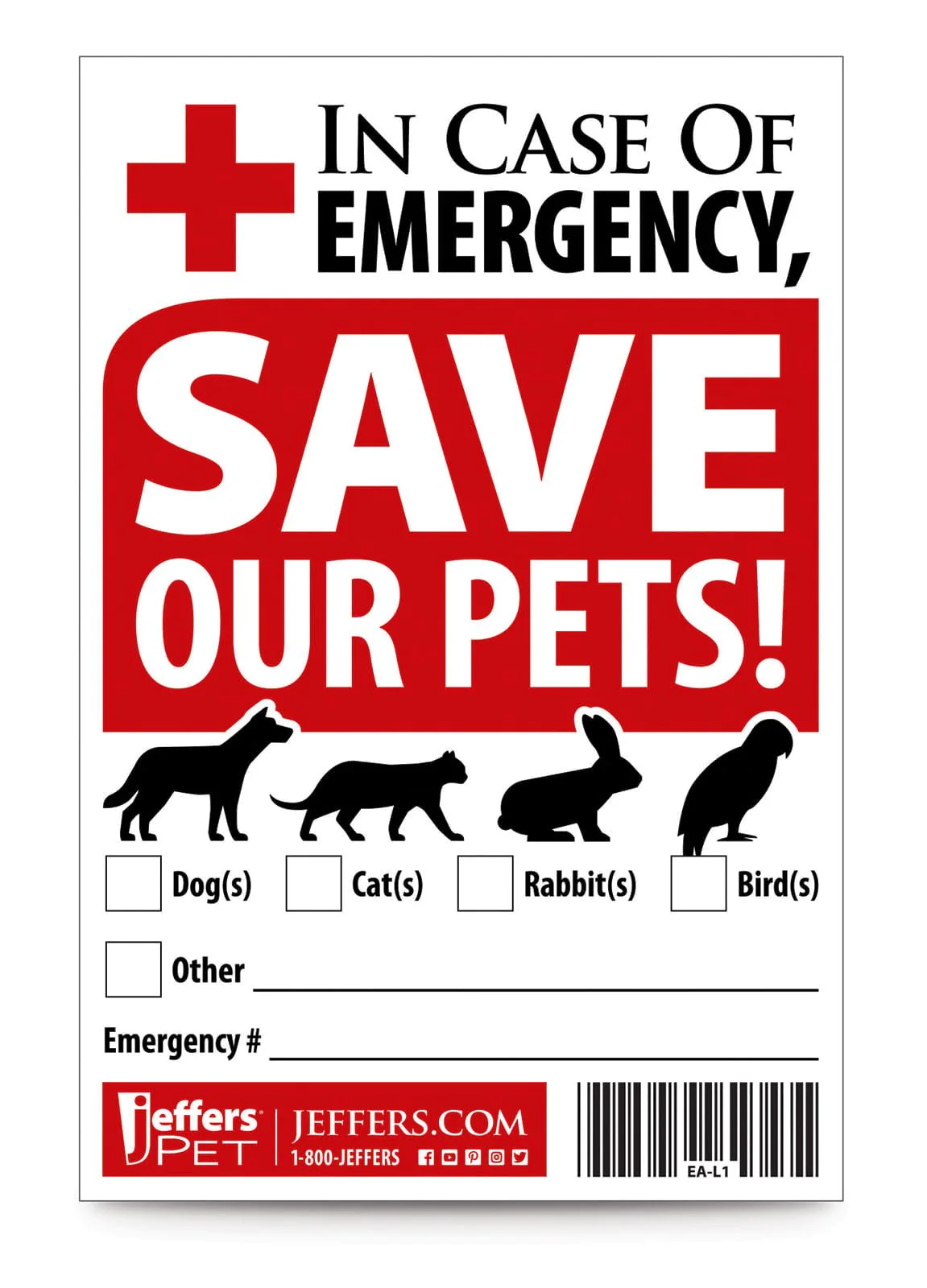 Emergency Pet Rescue Sticker for Homes - Healthber