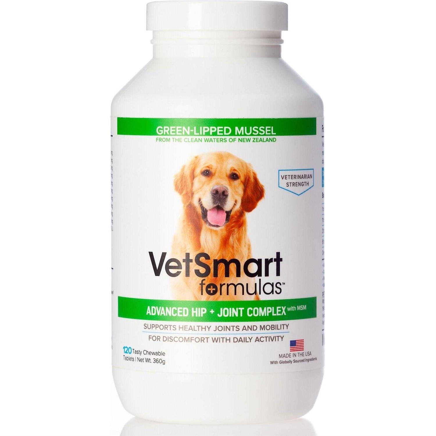 VetSmart Formulas Advanced Hip + Joint Complex with MSM and Green-Lipped Mussel for Dogs - Healthber