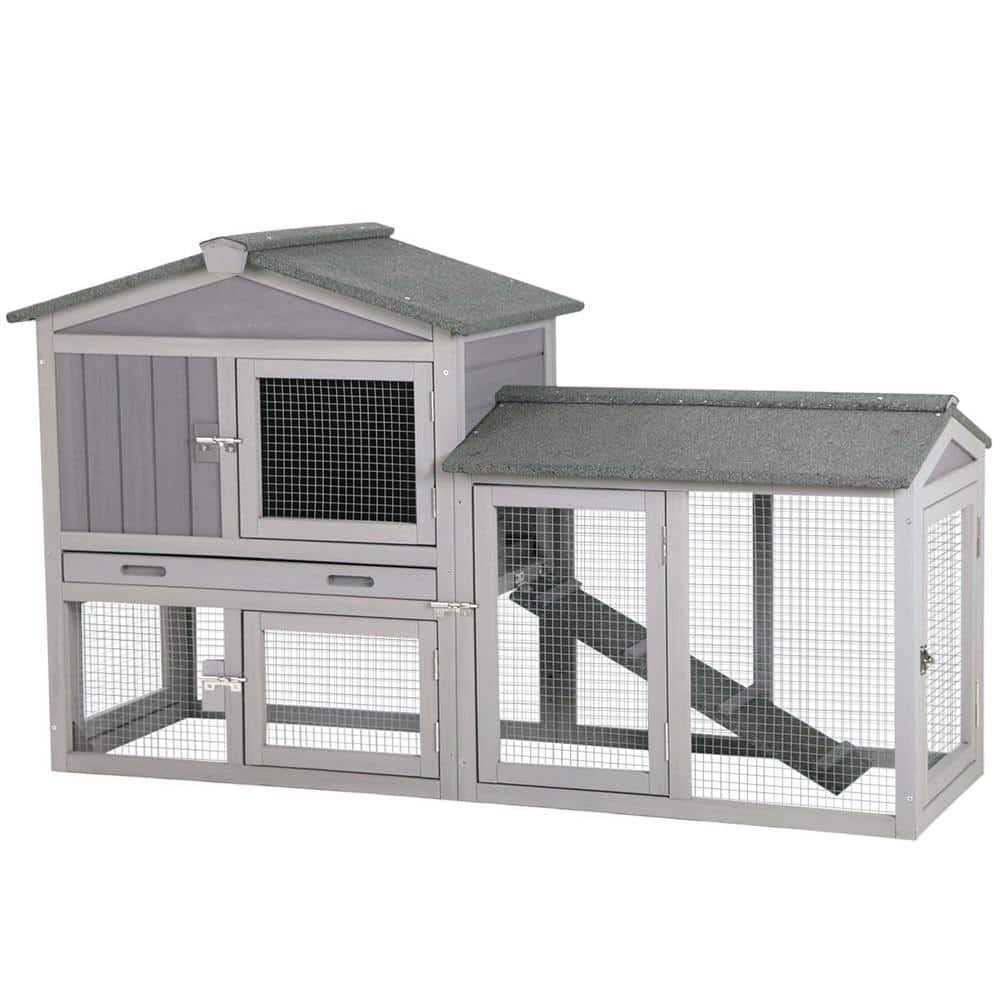 Aivituvin Rabbit Hutch Easy Combine with Second Bunny Cage AIR02 - Healthber