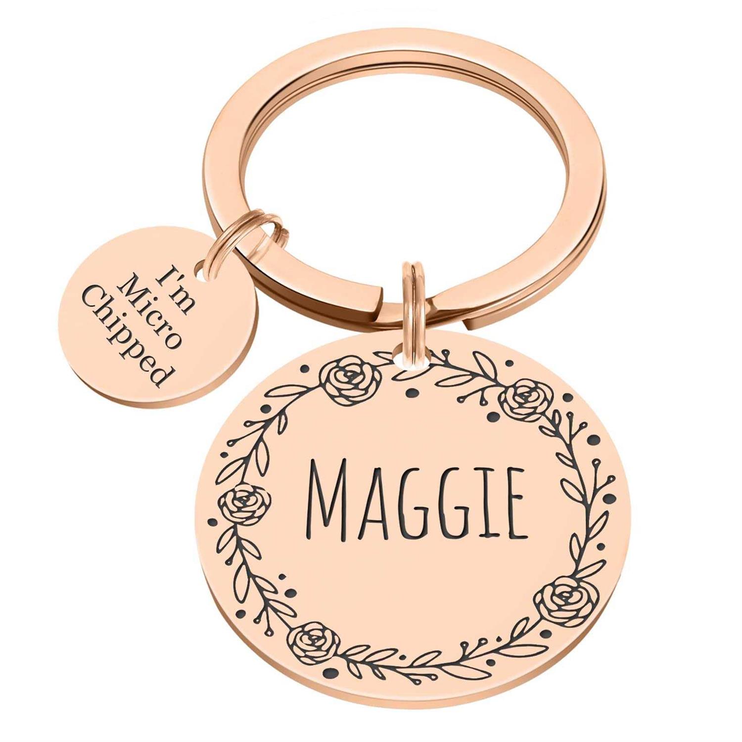 Natiform Personalized Dog Tags Stainless Steel Pet ID Tags Microchipped Dog Tag - Healthber