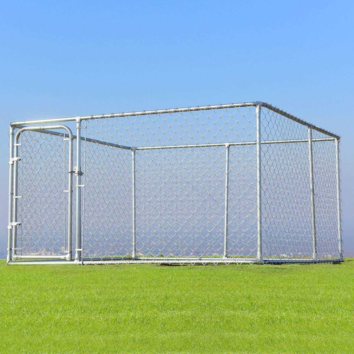 Gymax Large Pet Dog Run House Kennel Cage 7.5′ x7.5′ Backyard Playpen - Healthber