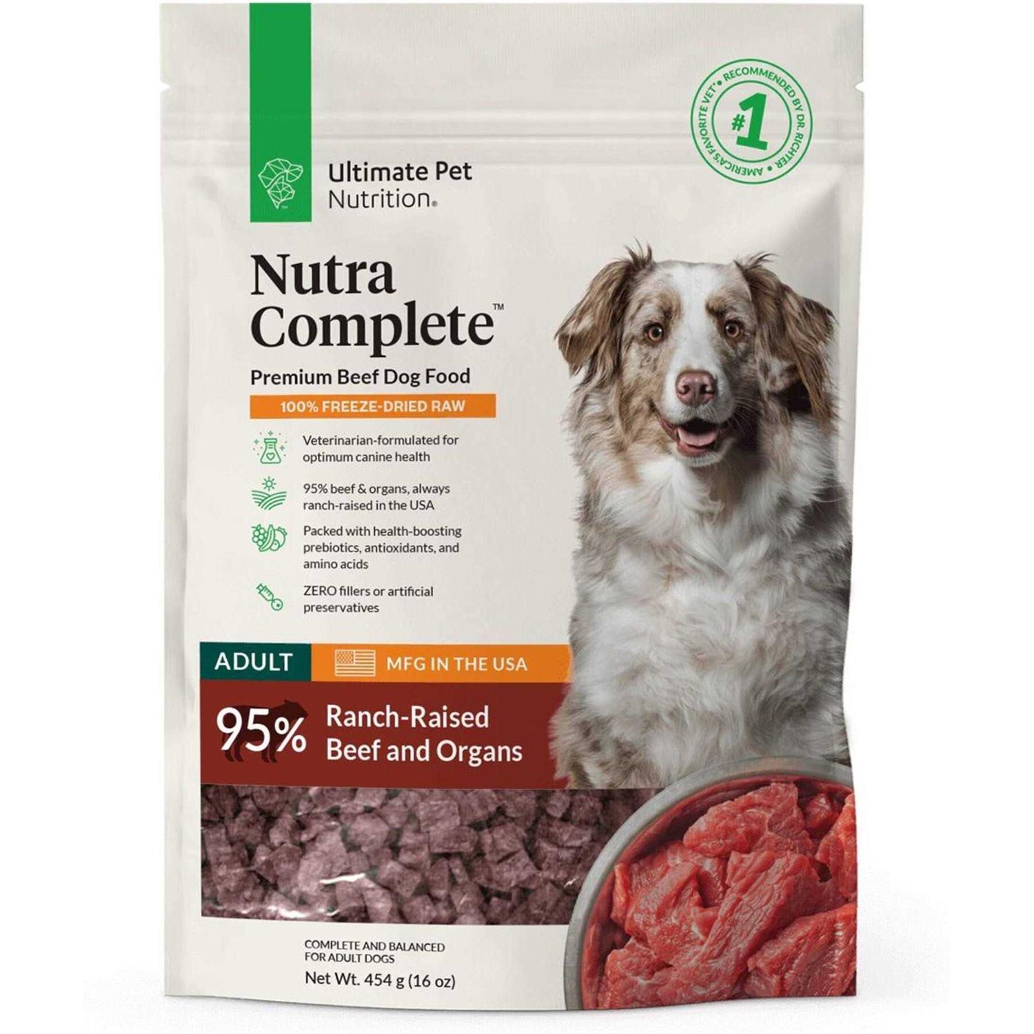 Ultimate Pet Nutrition Freeze Dried Nutra Complete Beef Dog Food - Healthber