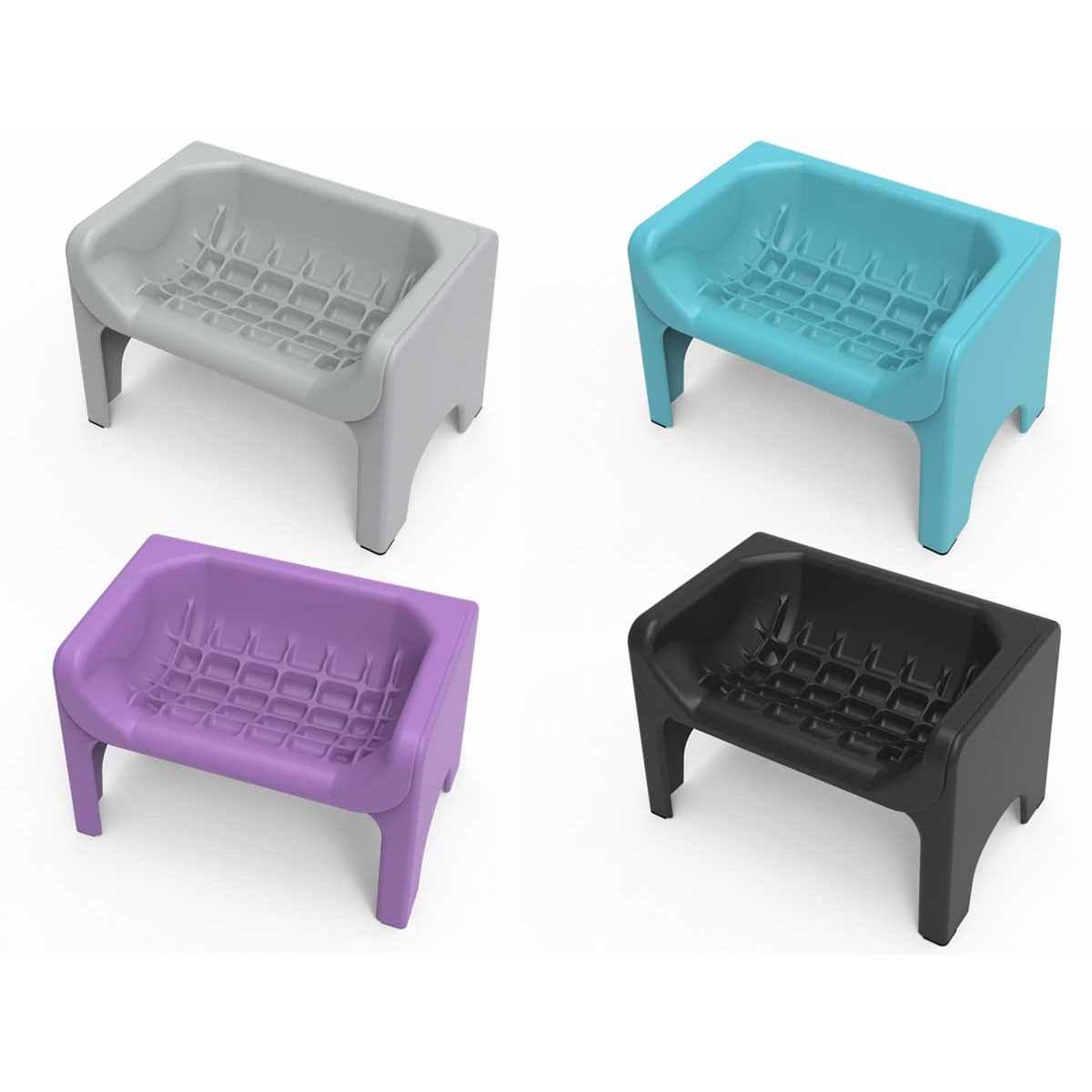 Fluff Trough Binge Blocker Elevated Dog & Cat Slow Feeder - Healthber