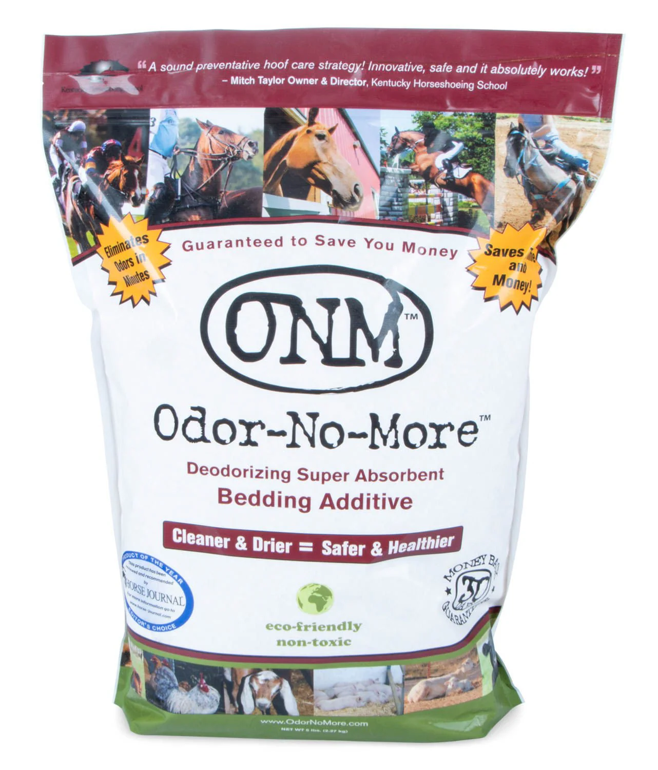 Odor-No-More Deodorizing Absorbent Bedding Additive, 5 lbs - Healthber