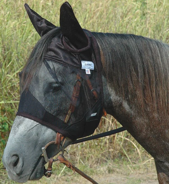 Cashel Crusader Quiet-Ride Fly Mask with Ears - Healthber