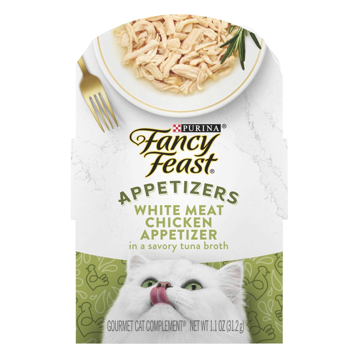 Fancy Feast Appetizers White Meat Chicken Broth Wet Cat Food - Healthber