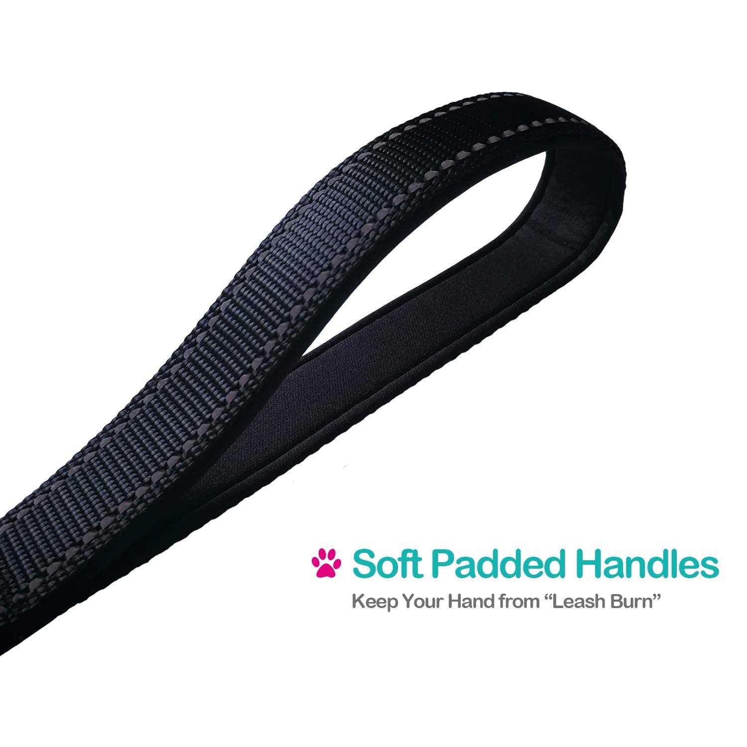 DOGSAYS Short Dog Leash Traffic Padded Handle Heavy Duty Short Nylon Dog Lead for Training Control - Healthber