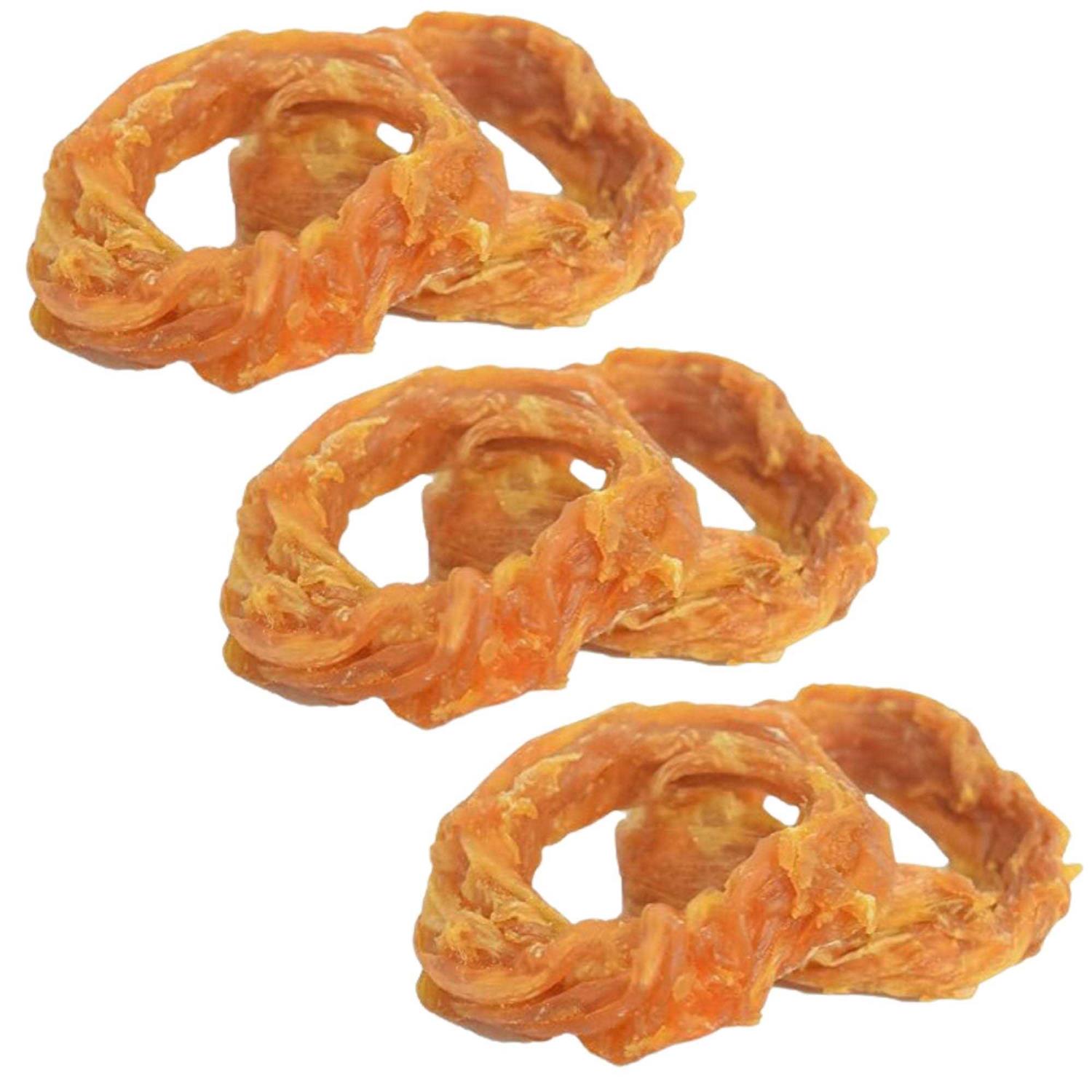 Ultra Chewy Turkey Tendon Rings for Dogs Premium All-Natural - Healthber
