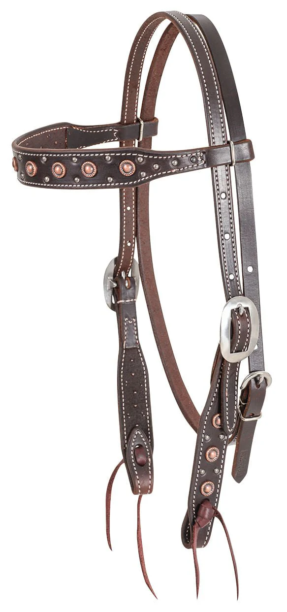 Classic Equine Copper Dot Browband Headstall - Healthber