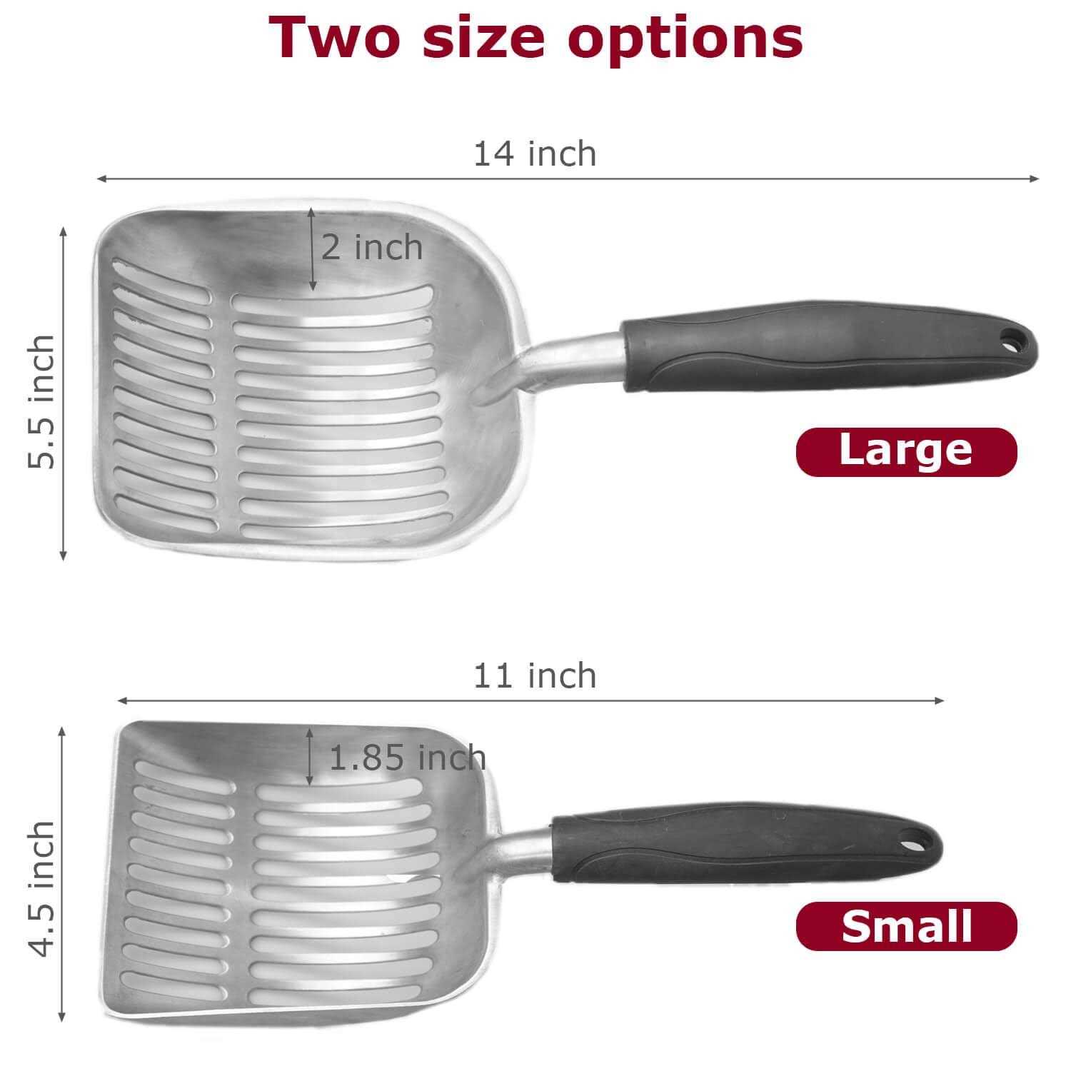 Frxat cat Litter Scoop, Aluminum cat Litter Scooper, Solid and Durable Oversized Metal Litter Scoops - Healthber