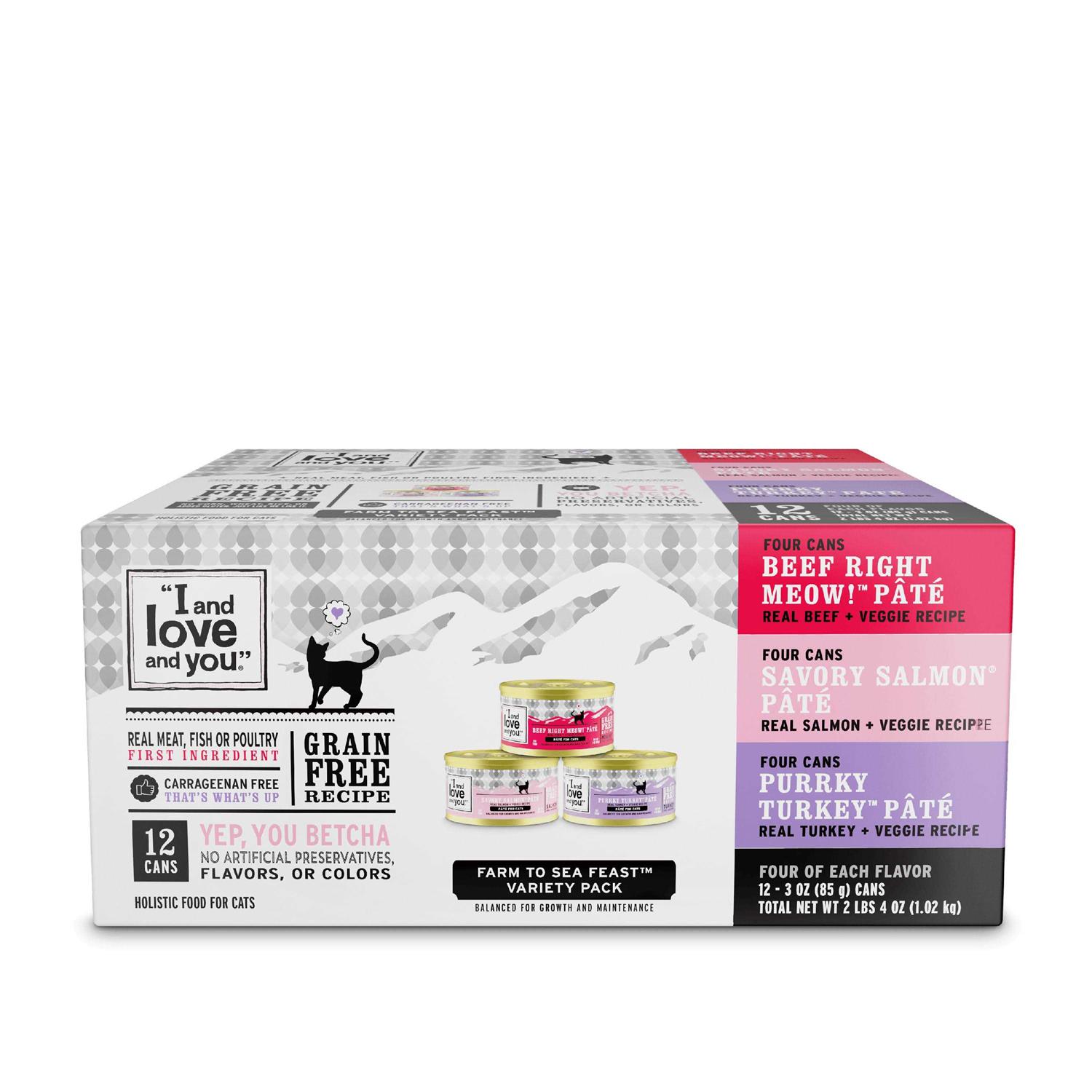 I and Love and You Farm To Sea Feast Wet Cat Food Variety Pack - Healthber