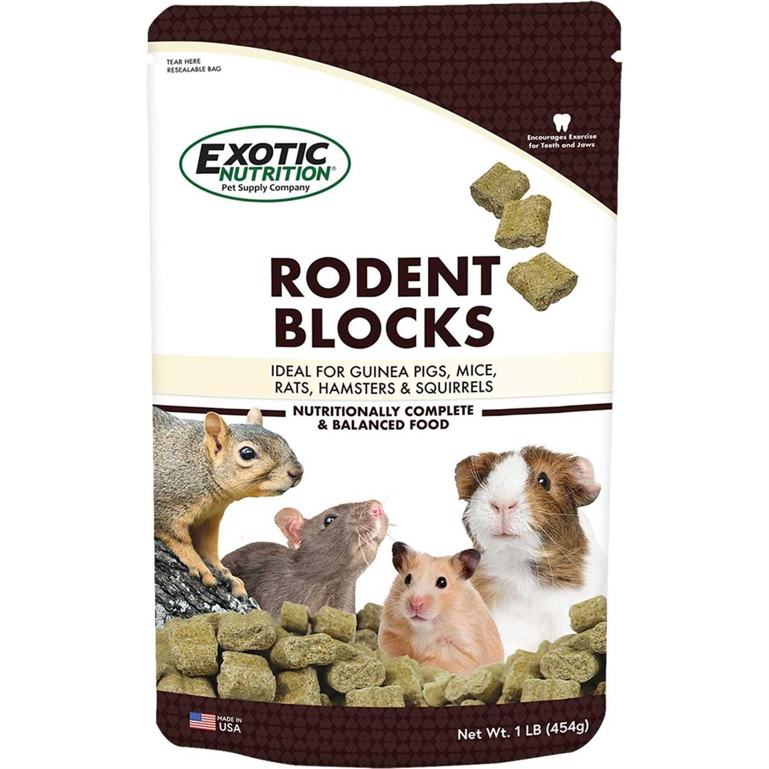 Exotic Nutrition Rodent Blocks Small Animal Food - Healthber