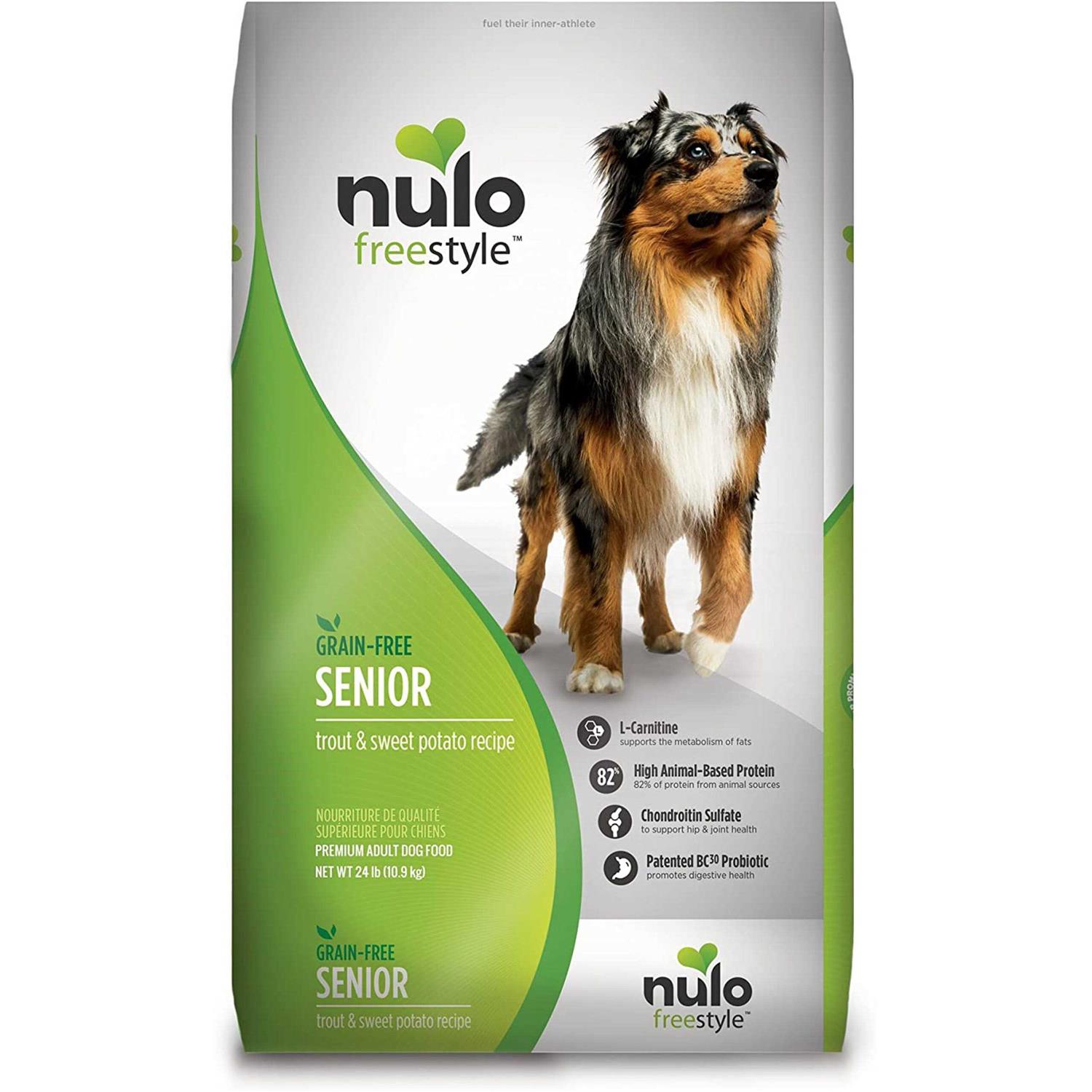 Nulo Freestyle Grain-Free Senior Trout & Sweet Potato Dry Dog Food - Healthber