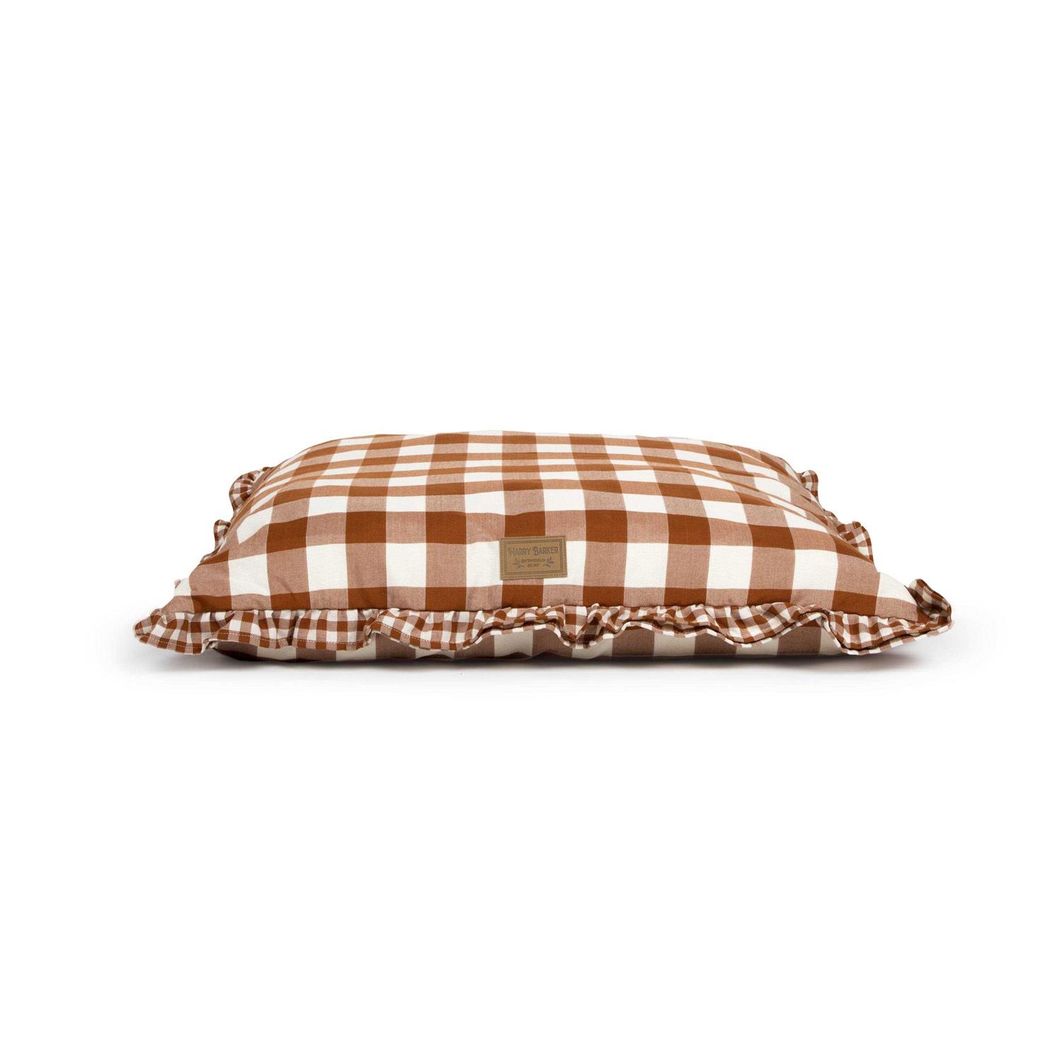 Harry Barker 24 x 5 Brown Gingham Print Envelope Dog Bed - Healthber