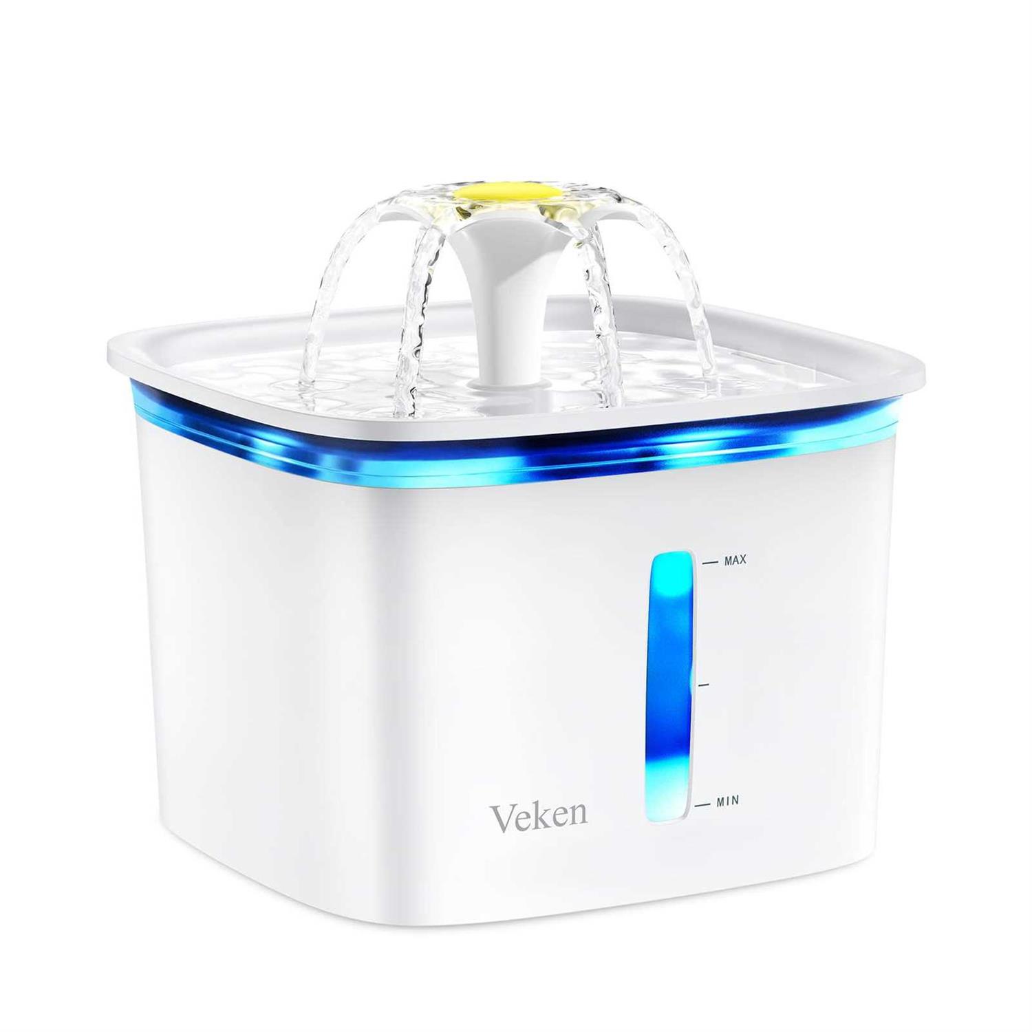 Veken 95oz/2.8L Pet Fountain Automatic Cat Water Fountain Dog Water Dispenser with Smart Pump for Cats - Healthber
