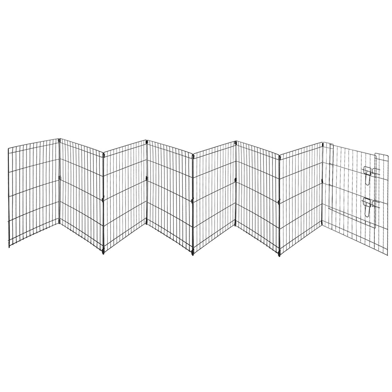 Pet Adobe Folding Metal Pet Playpen 8 Panel - Healthber