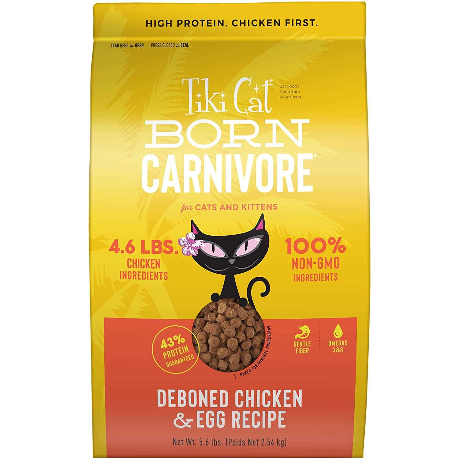 Tiki Cat Born Carnivore Chicken & Egg Dry Food - Healthber