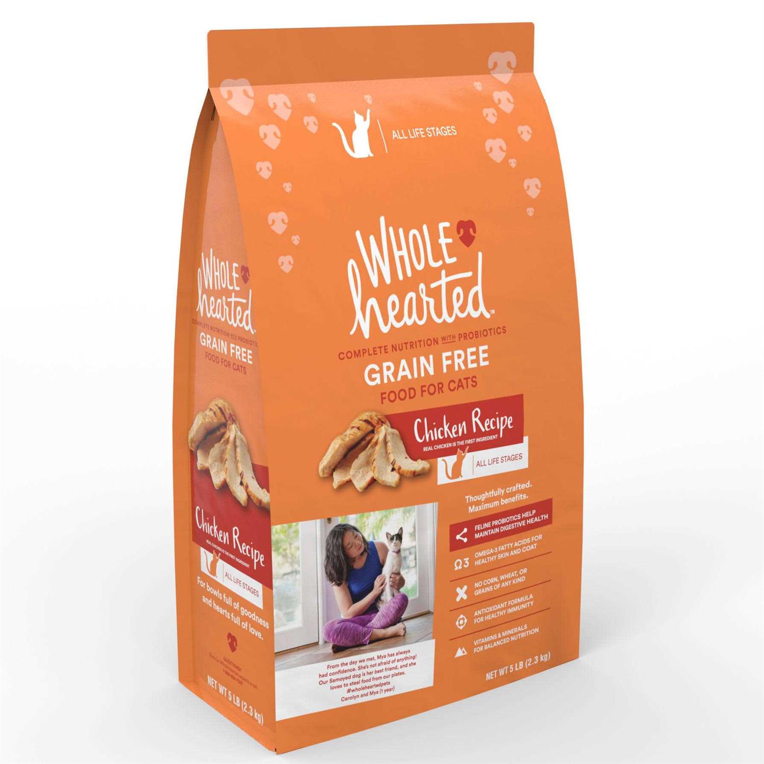 WholeHearted Grain Free Chicken Formula Dry Cat Food - Healthber