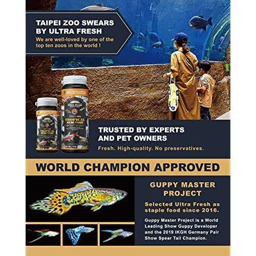 Ultra Fresh Tetra Fish Food Slow Sinking All Natural Ingredients - Healthber