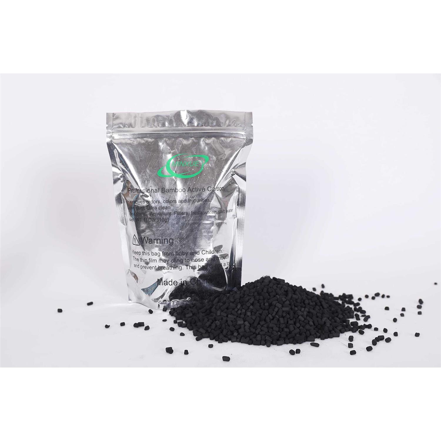 Minxue Activated Carbon Aquarium Bamboo Charcoal Pellets Clear Than Coal Filter Media Accessories with mesh Bag - Healthber