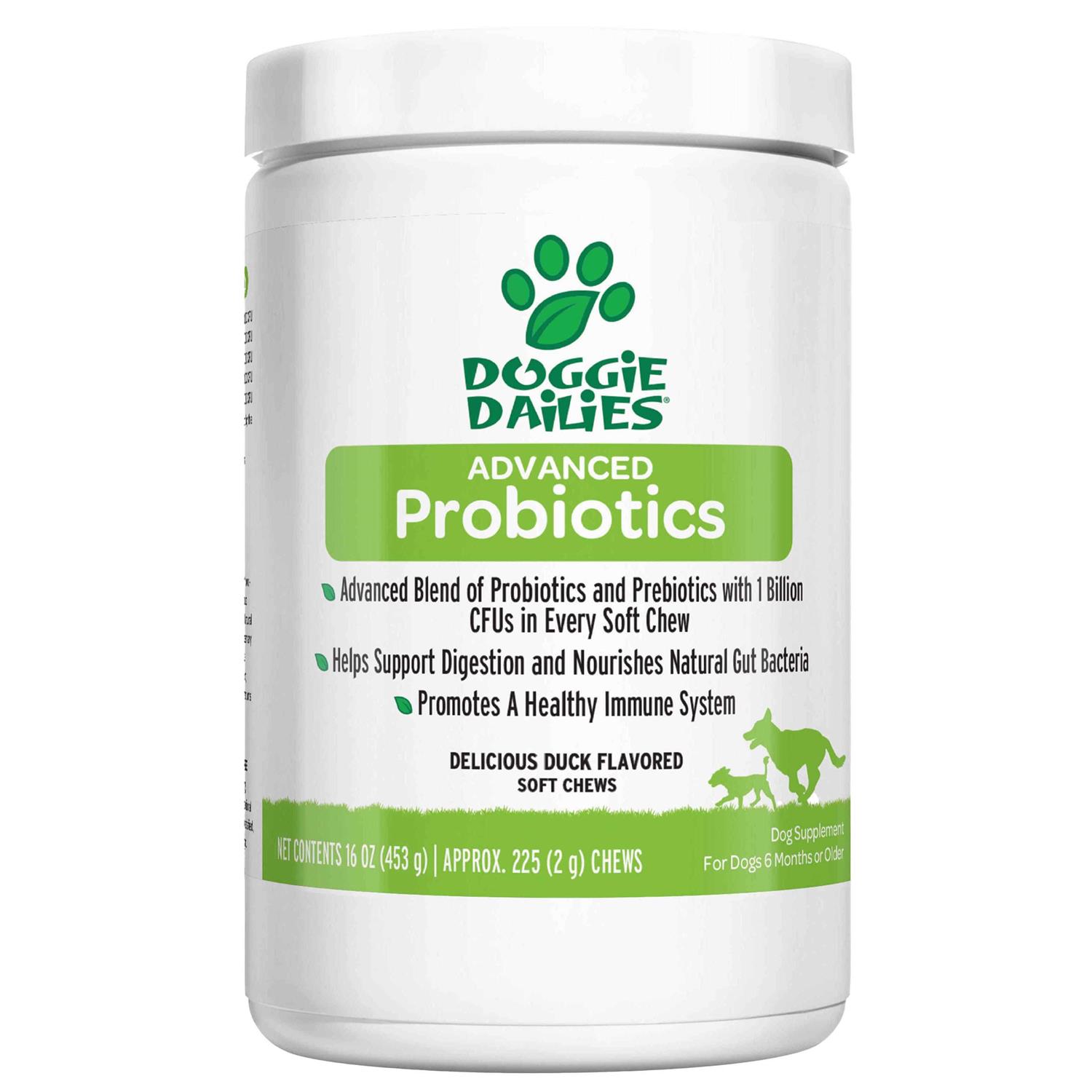 Doggie Dailies Probiotics for Dogs Advanced Dog Probiotics with Prebiotics - Healthber