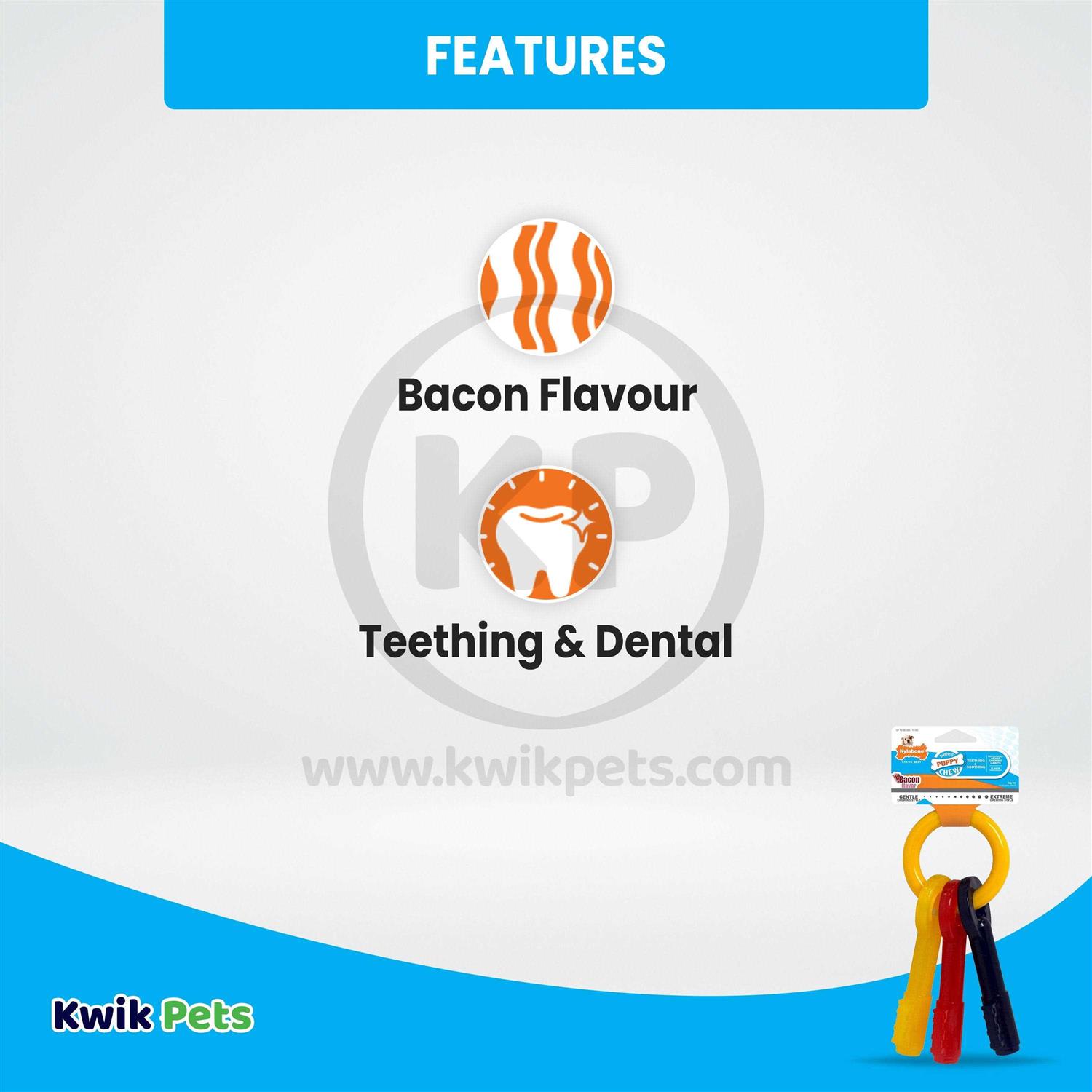 Nylabone Puppy Chew Teething Keys - Healthber