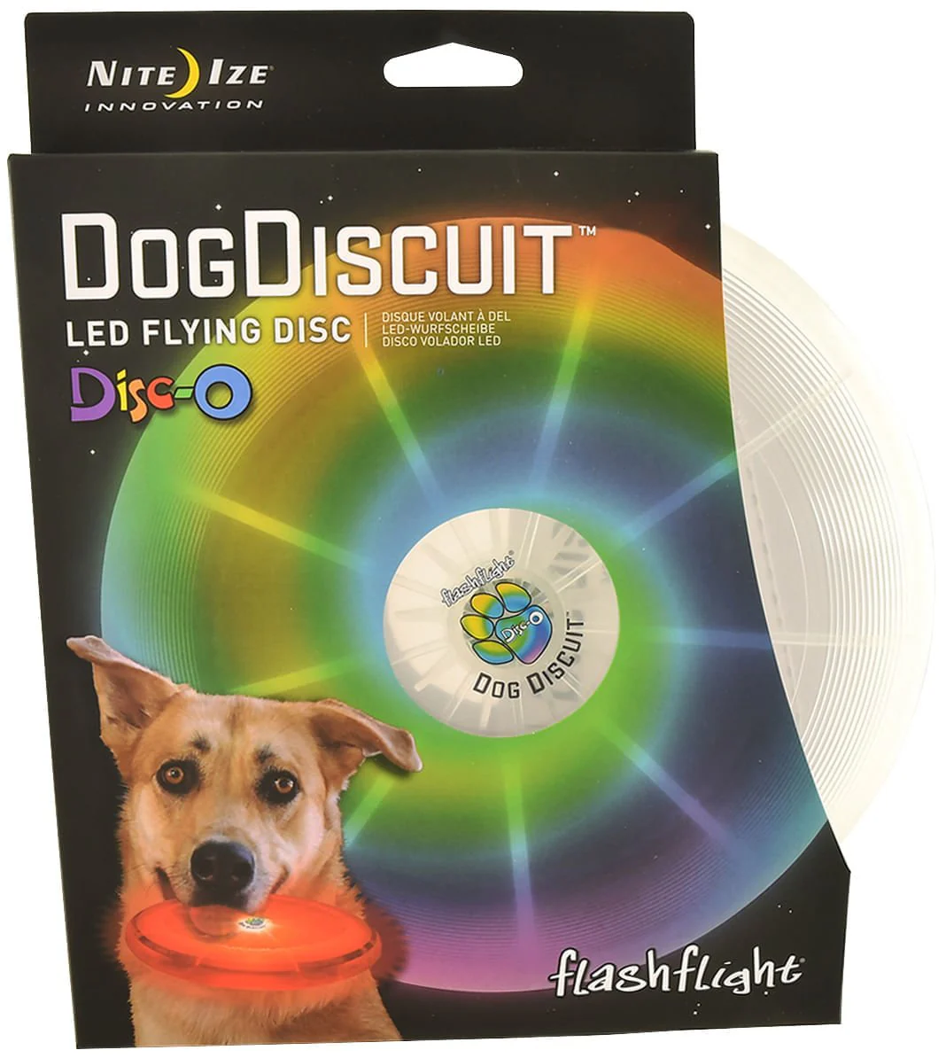 Dog Discuit LED Light-Up Flying Disc - Healthber