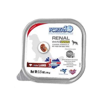 Forza10 Nutraceutic Actiwet Renal Support Lamb Recipe Wet Dog Food 3.5 Oz Trays – Case Of 32 - Healthber