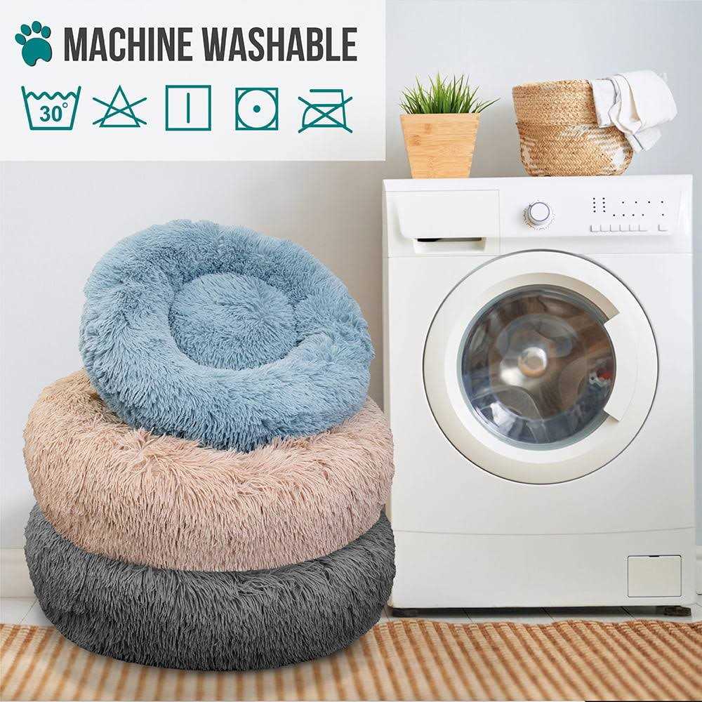 PetAmi Calming Dog Bed for Puppy Cat Kitten Round Washable Pet Bed - Healthber
