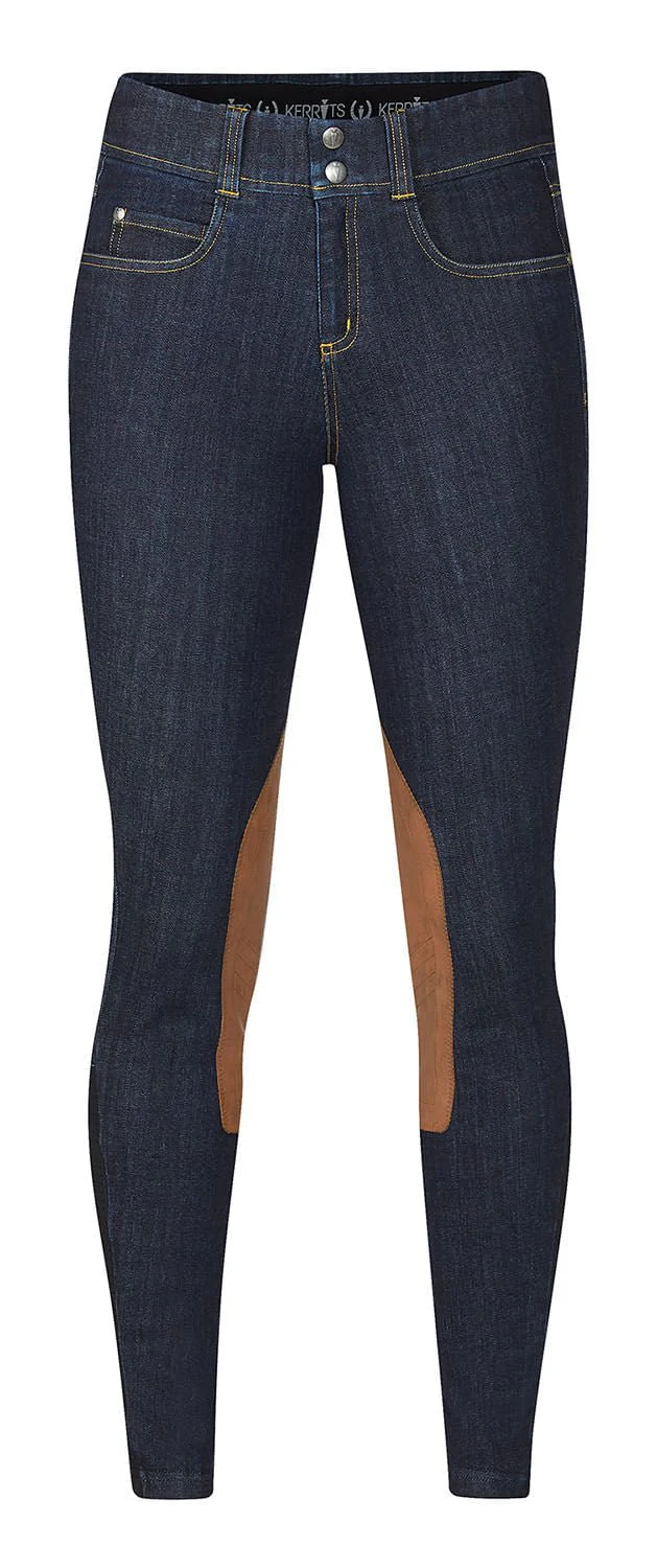 Kerrits Stretch Denim Knee Patch Breech - Healthber