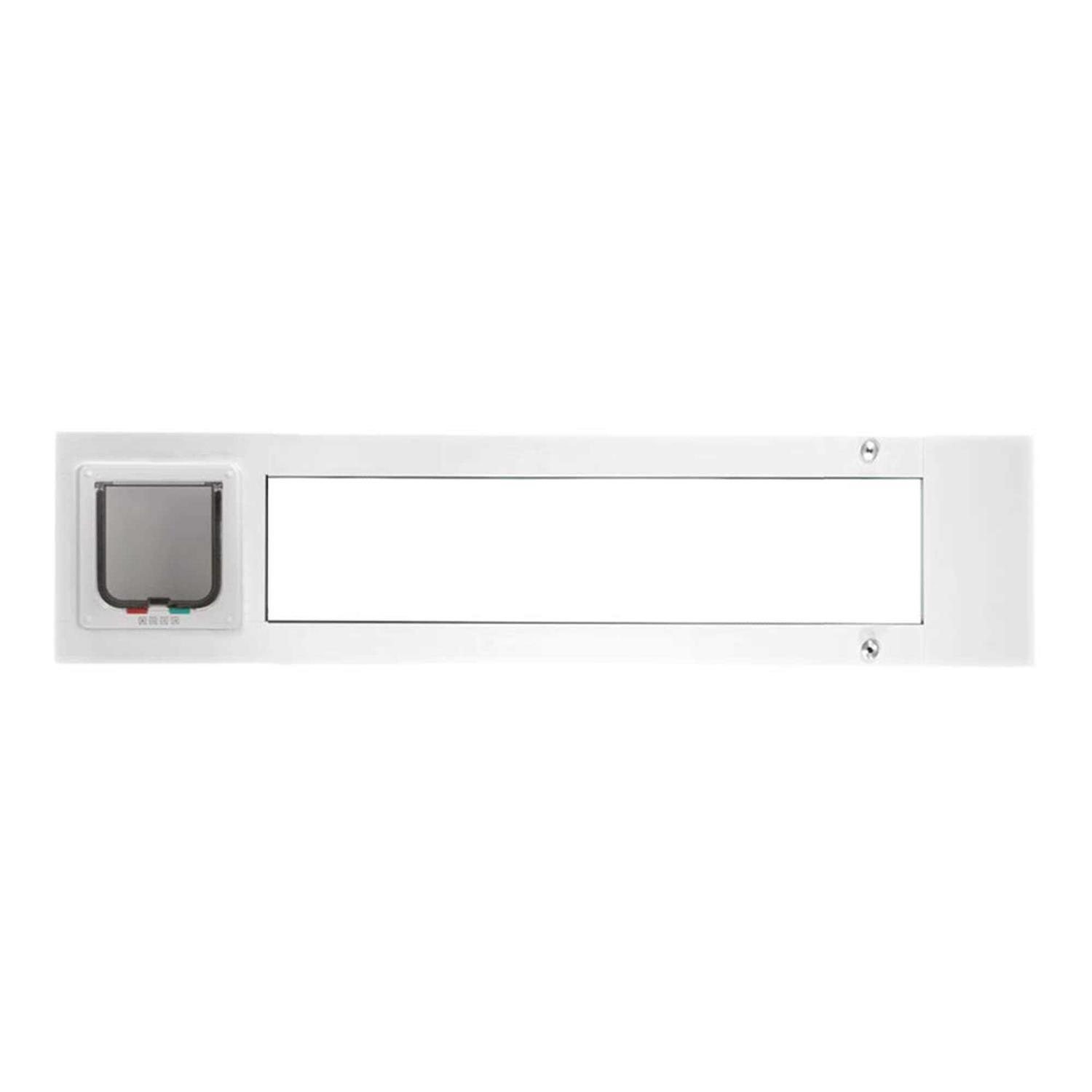 Whiskers & Windows Cat Door for Sash Windows Adjustable & Easy-to-Install Window Pet Door with Durable Aluminum Frame - Healthber