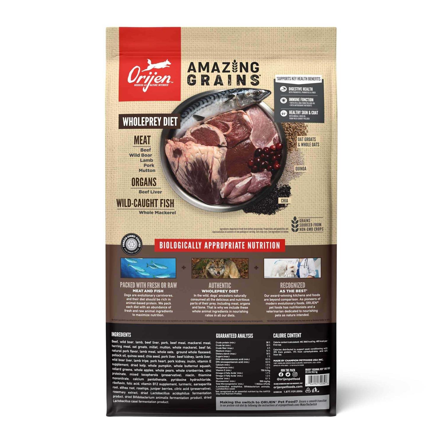 Orijen Amazing Grains Dry Dog Food - Healthber