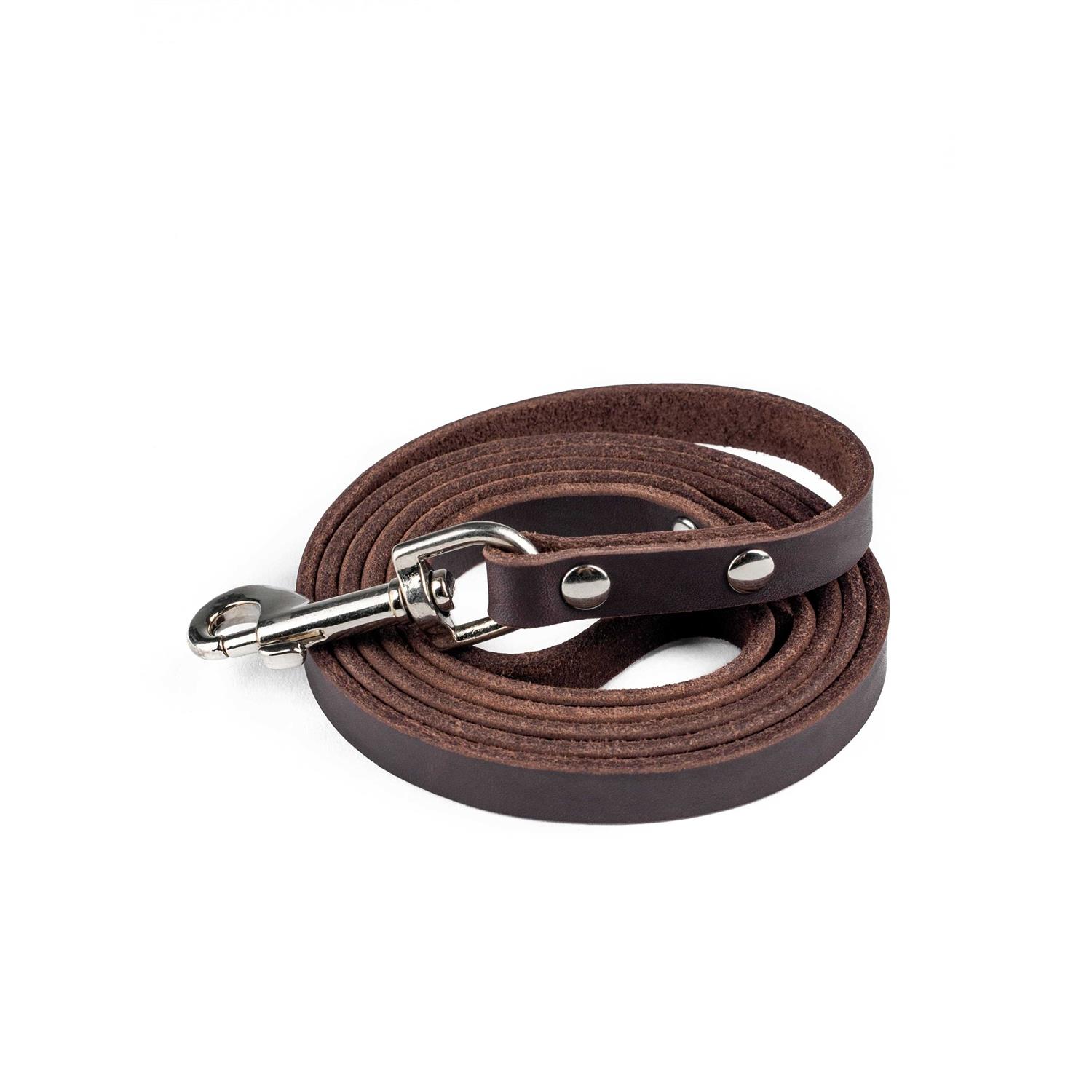 Mighty Paw Leather Dog Leash Super Soft Distressed Leather - Healthber