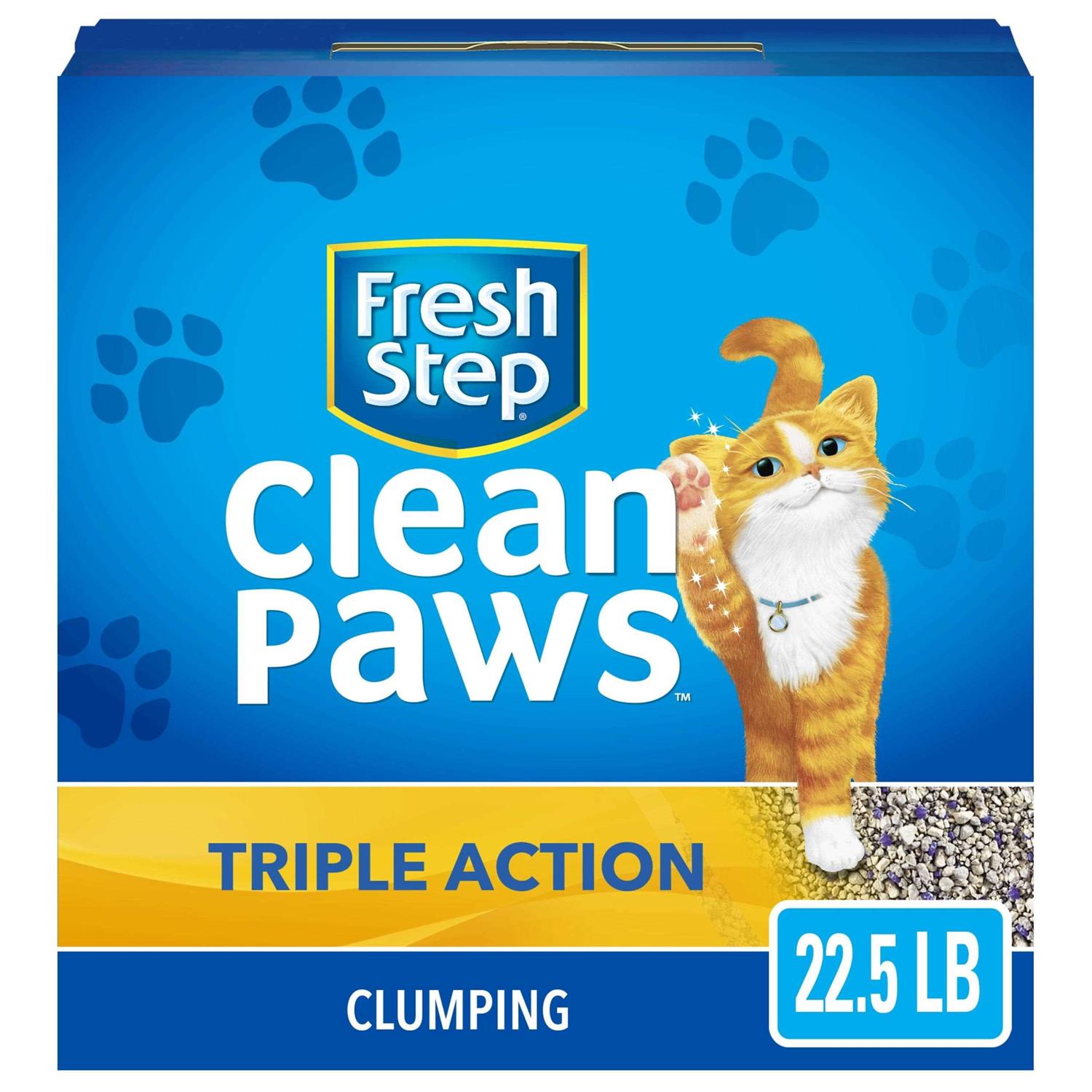 Fresh Step Clean Paws Triple Action Clumping Cat Litter - Healthber