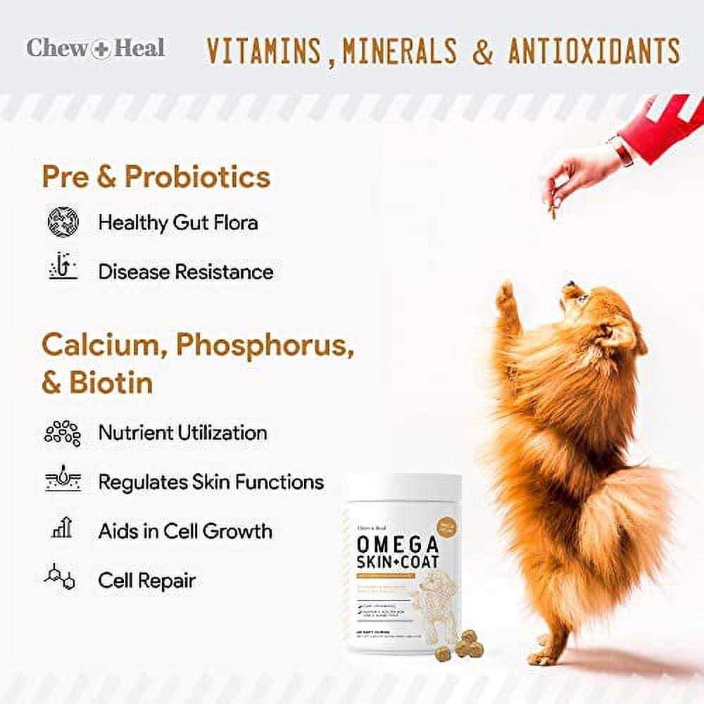 Chew + Heal Salmon Oil for Dogs - Healthber