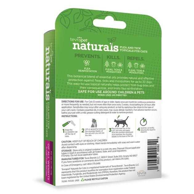TevraPet Naturals Flea & Tick Topicals for Cats - Healthber