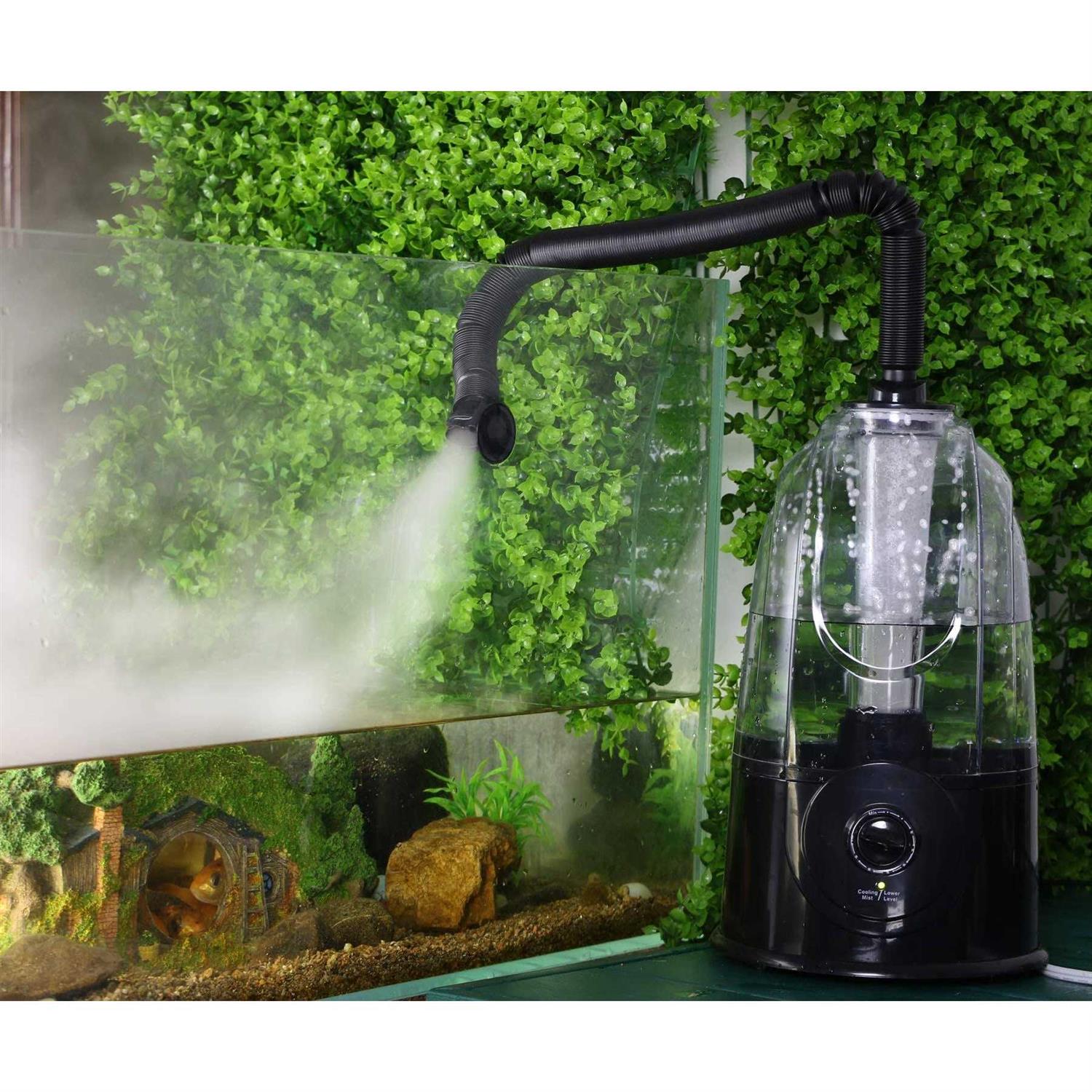 Coospider Reptile Fogger Terrariums Humidifier Fog Machine Mister 3L Large Size Ideal for Paludarium/Vivarium/Reptiles/Amphibians/Herps - Healthber