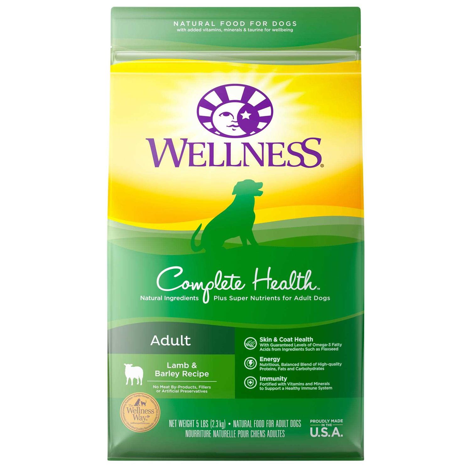 Wellness Complete Health Lamb & Barley Dry Dog Food - Healthber