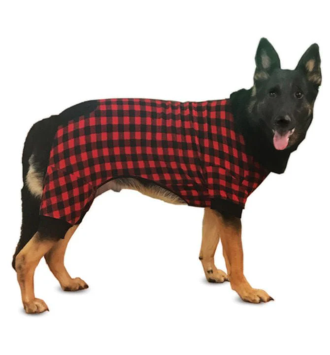 Buffalo Plaid Dog Pajamas - Healthber