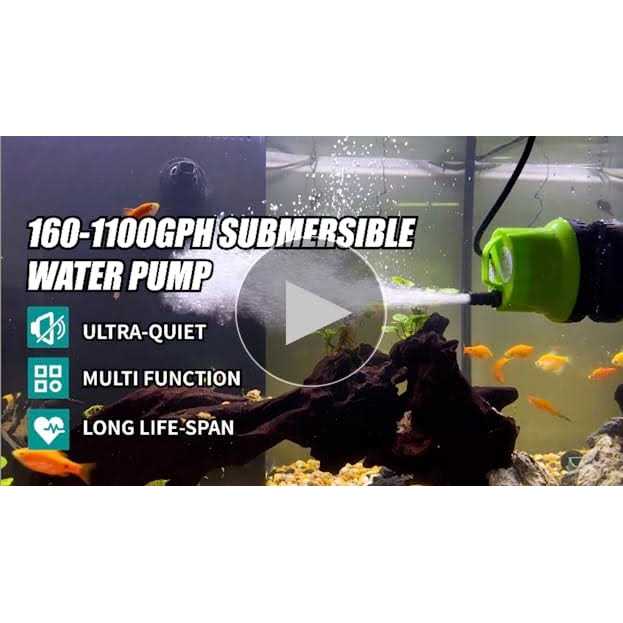 FREESEA GPH Submersible Water Pump for Pond Aquarium Hydroponics Fish Tank Fountain Waterfall - Healthber