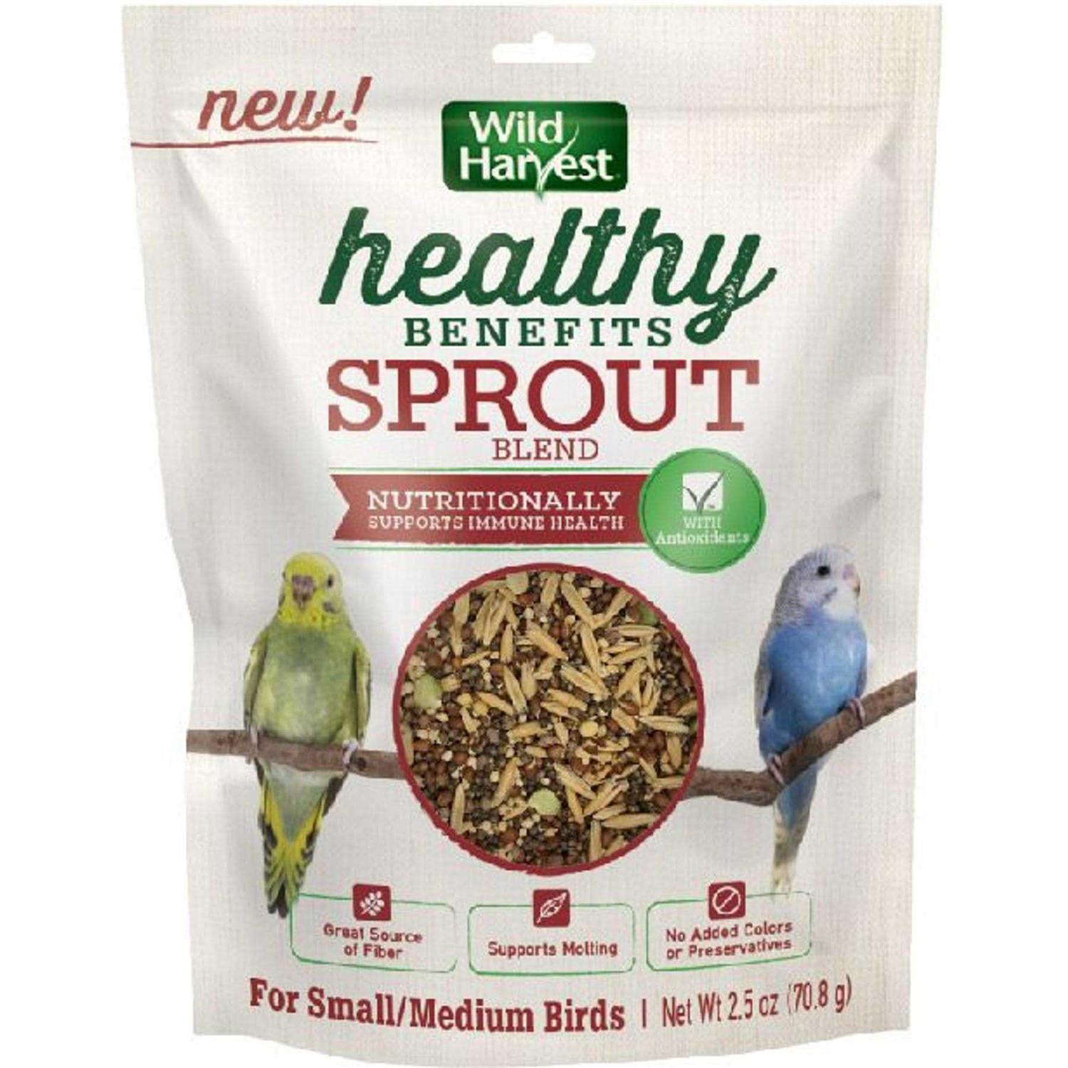 Wild Harvest Healthy Benefits Sprout Blend Bird Treats - Healthber