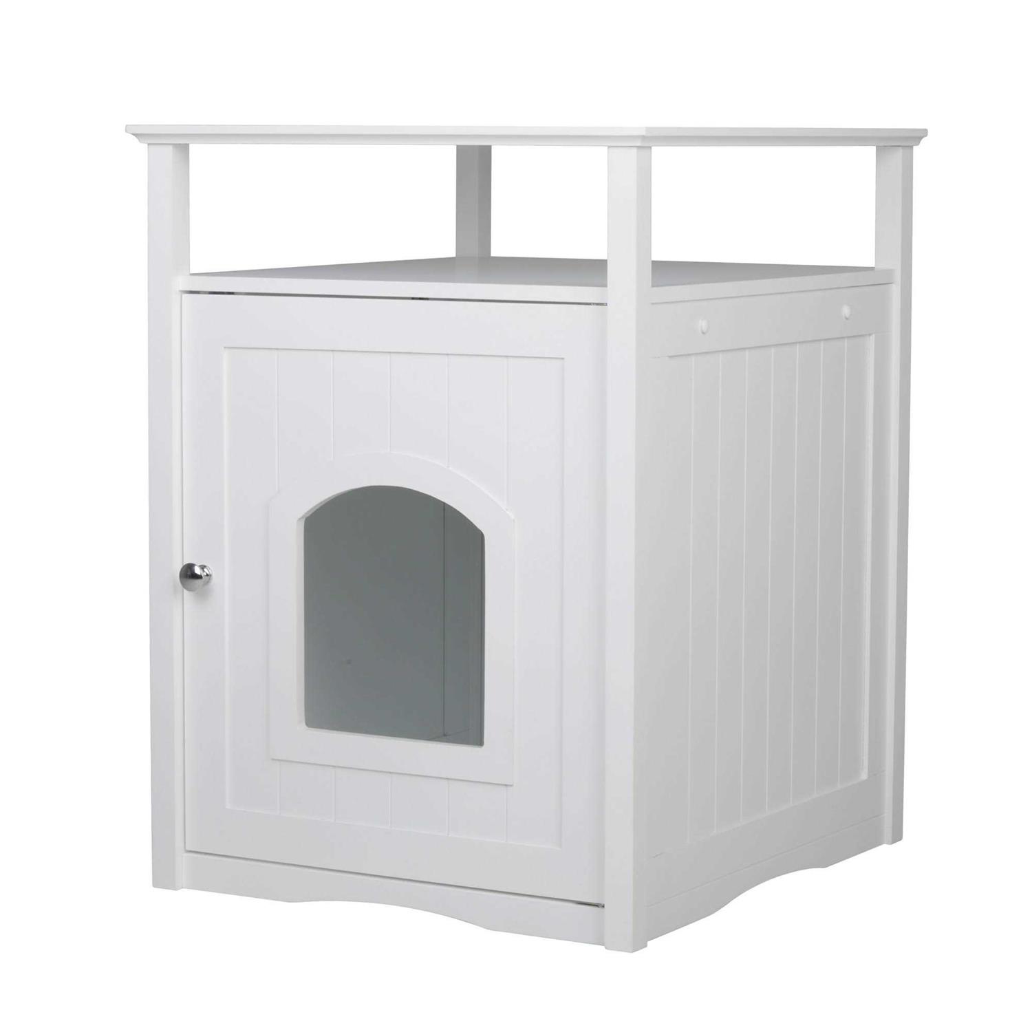 Cat Washroom Litter Box Cover / Night Stand Pet House - Healthber
