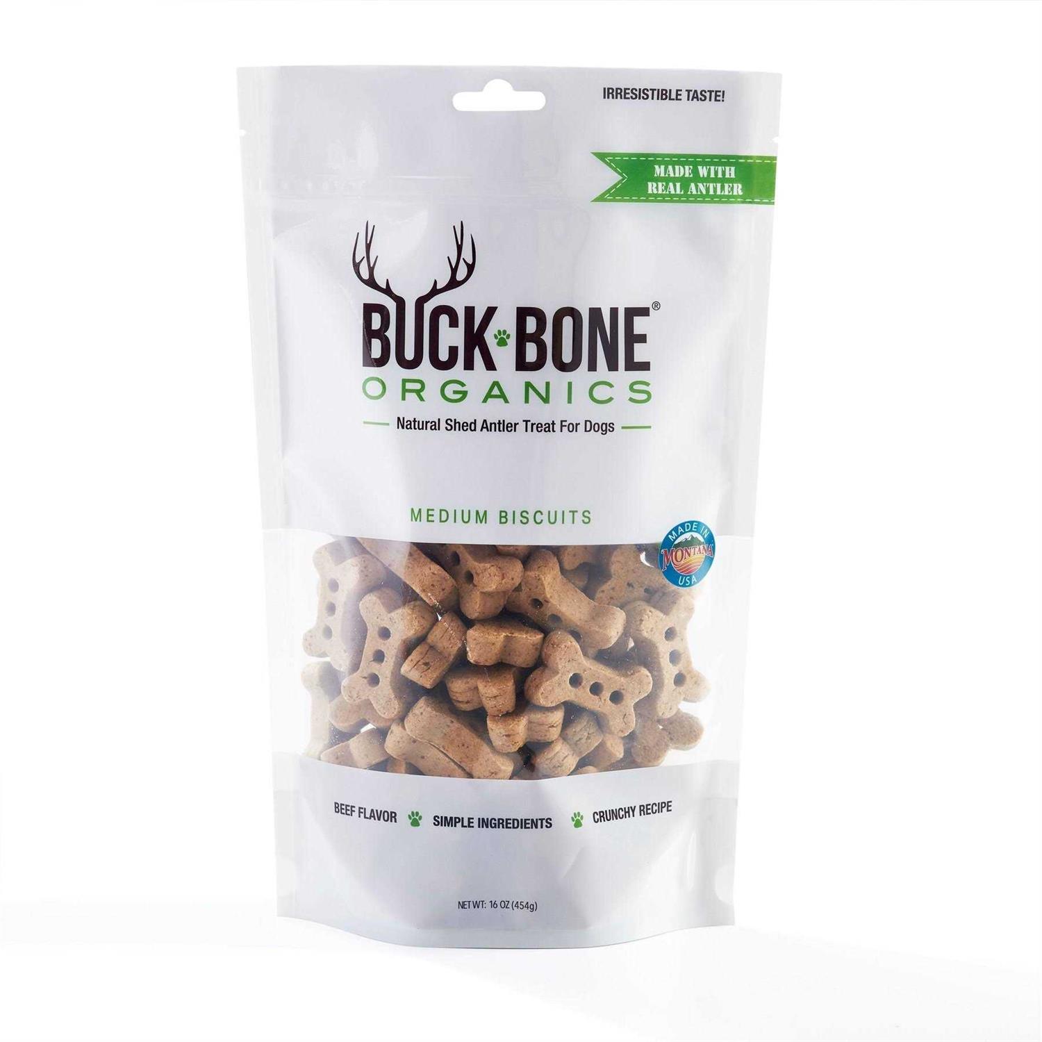 Buck Bone Organics Antler Biscuits Dog - Healthber