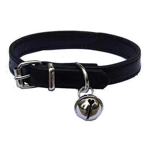 Lanyar Leather Pet Collars for Cats,Baby Puppy Dog,Adjustable 8-10.5 Kitten Collar with Bell - Healthber