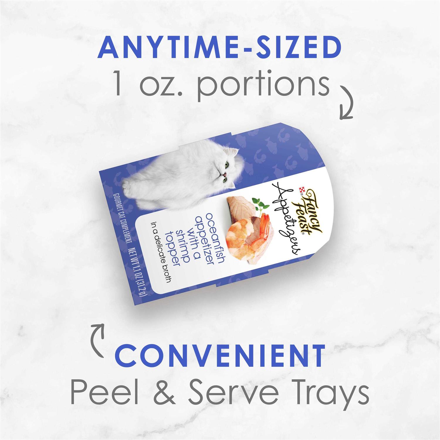 Fancy Feast Appetizers Oceanfish with A Shrimp Topper Cat Treats - Healthber