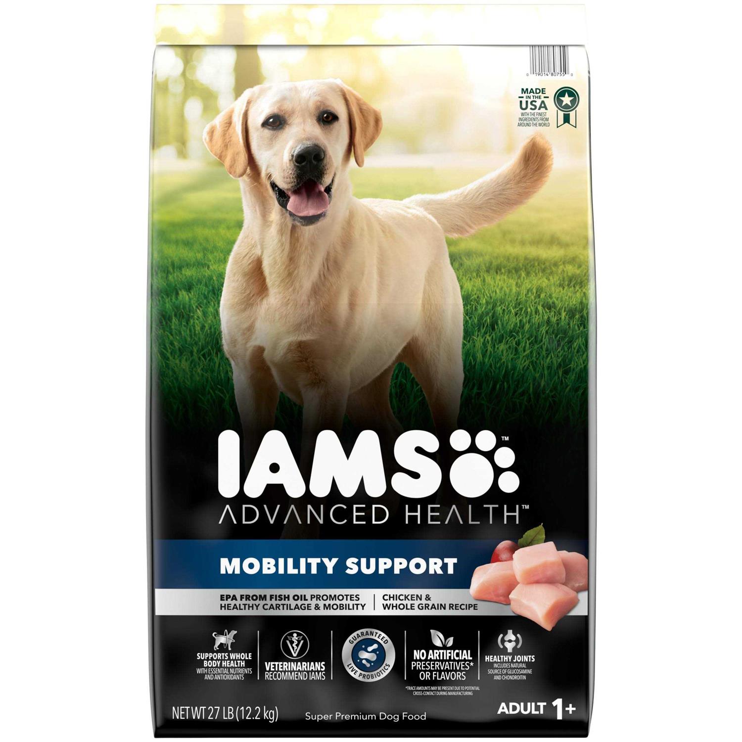 Iams Advanced Health Mobility Support Chicken & Whole Grain Recipe Adult Dry Dog Food - Healthber