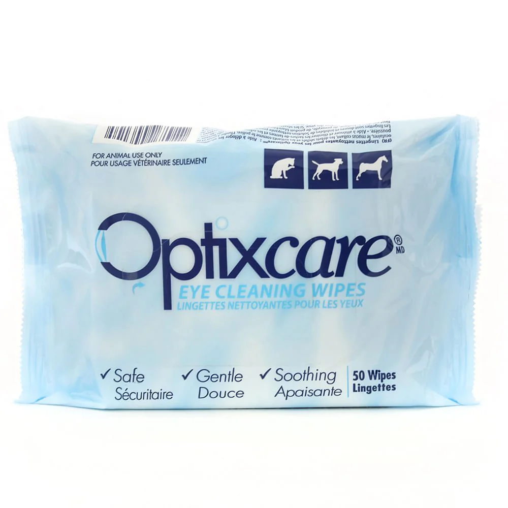 Optixcare Eye Cleaning Wipes for Animals, 50 Wipes - Healthber