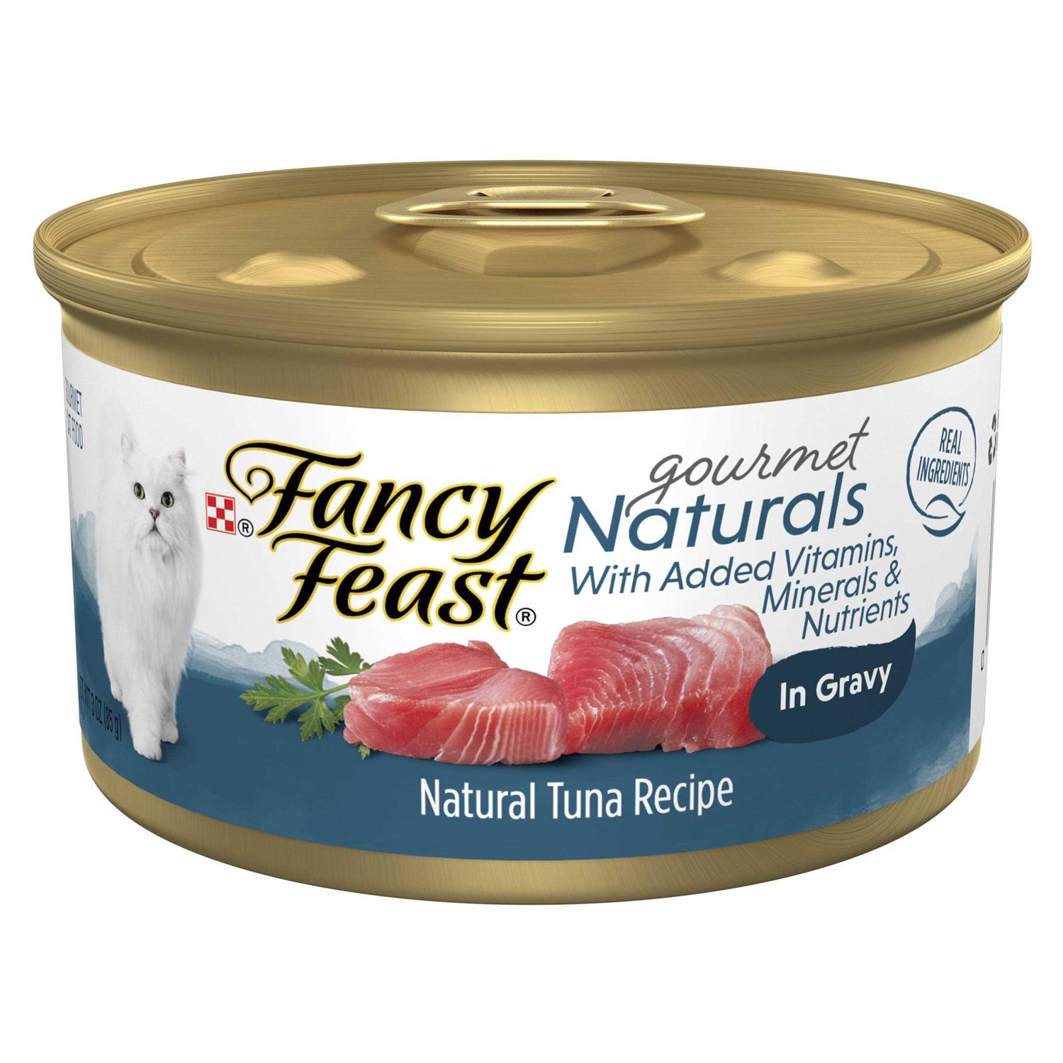 Fancy Feast Gourmet Naturals Tuna Recipe in Gravy Wet Cat Food - Healthber