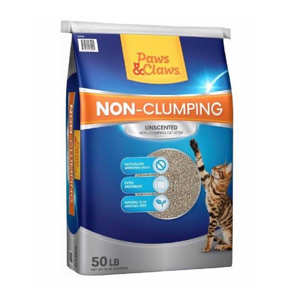 Paws & Claws Non-Clumping Unscented Clay Cat Litter - Healthber